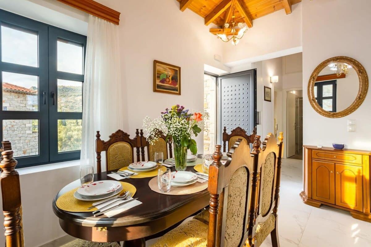 Mani Stone Built Home A Breath Away To The Sea Stoúpa Exterior photo